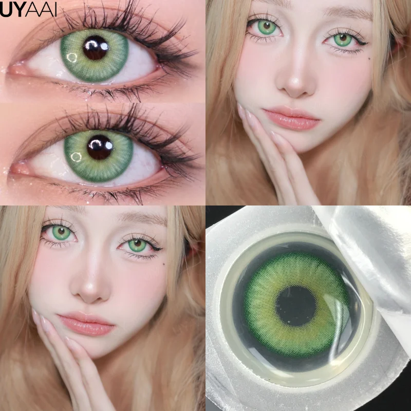 UYAAI Halloween Cosplay Color Contact Lenses Cosplay Lens Anime Red Lenses Girl Tears Graduated Colored Lenses Makeup Eye Len