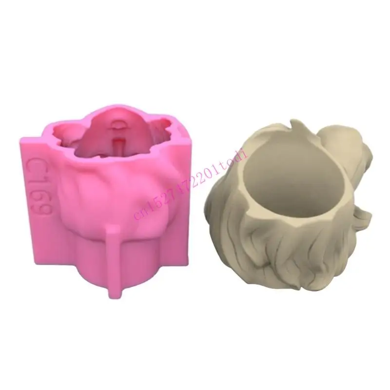 M76B FLOR POT SILICONO MOLD DIY SUCCULENTES