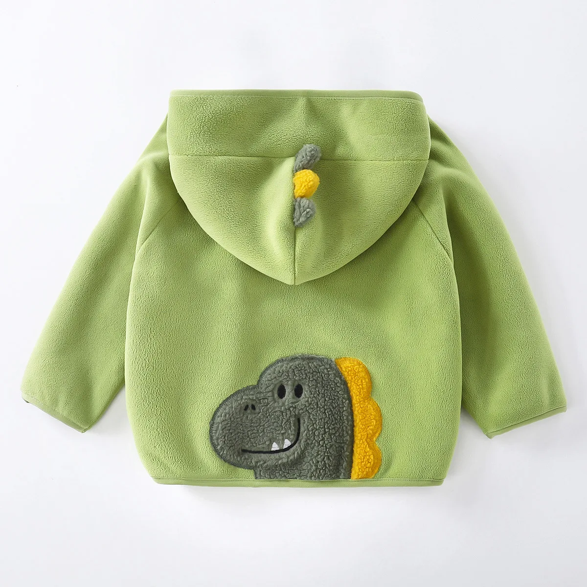 Children's coat fleece thickened new boys hooded warm foreign style winter cartoon hooded plush baby clothing