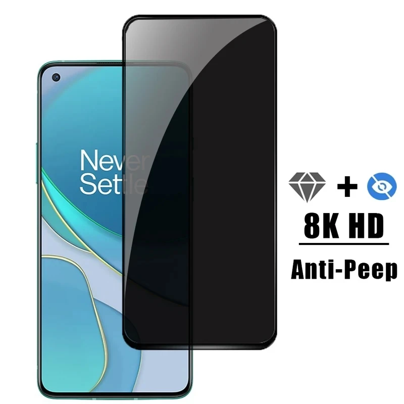 2PCS Tempered Glass For OnePlus 8T 9 9R 9RT Anti Spy Privacy Protective Film Screen Protector For Oneplus Nord 2 2T N10