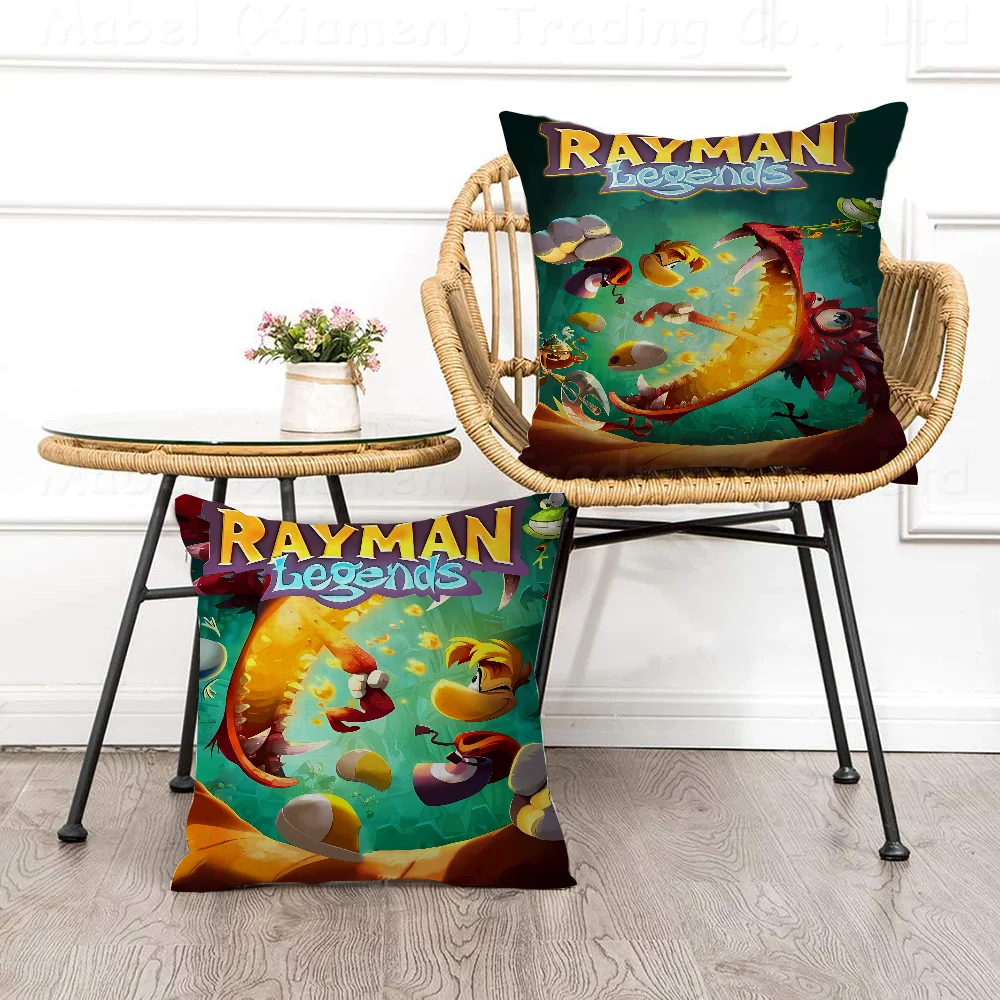 Rayman Legends أنيمي غرزة محظوظ التنين وسادة غطاء أريكة غطاء الوسادة غرفة المنزل الديكور الأطفال هدية #2