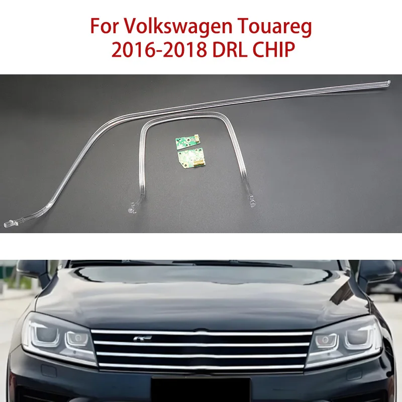 

Модуль источника света подходит для Volkswagen Touareg White Light Балластная полоса Автомобильная фара DRL CHIP 2016-2018 Angel Eye