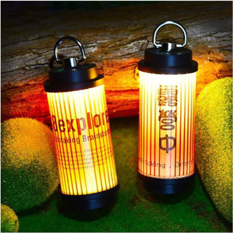 Luz de ambiente de Camping, luz de tienda portátil recargable de 3000mah, luz de ambiente de escritorio