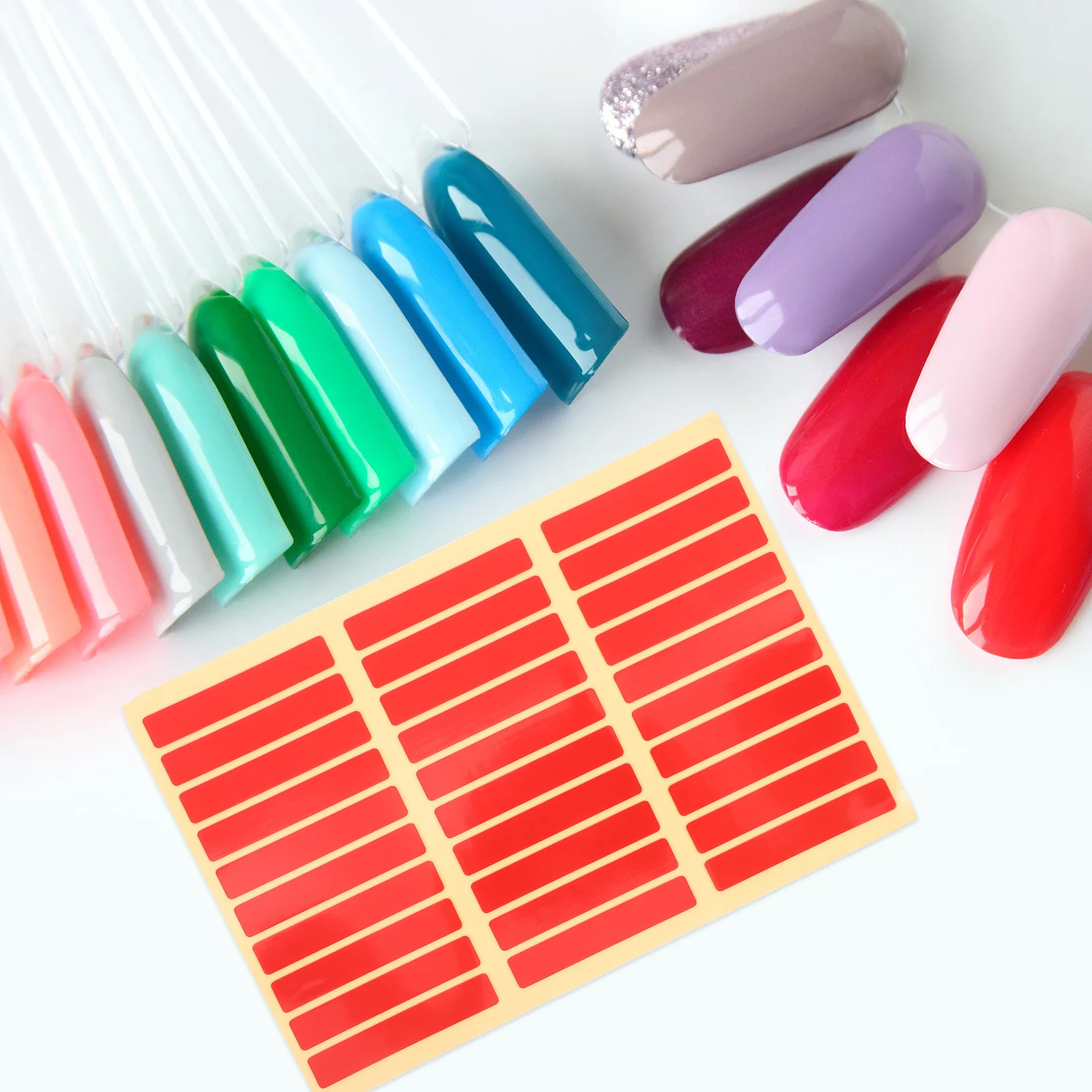 

10 Pcs Double Sided Adhesive Tape for Nail Art Display False Tips Labels Stickers Press On Nails Packaging Nail Adhesive Tape