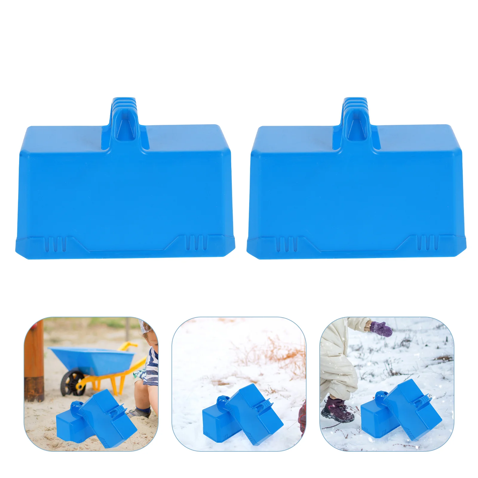 

2 Pcs Snow Brick Mold Sandbox Toy DIY Castle Foundation Maker Kids Winter Making Plastic Baby Bricks