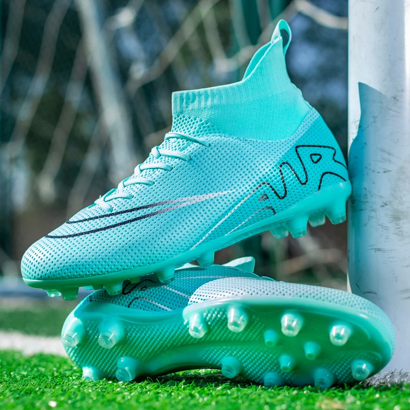 

Men Outdoor Football Boots Soccer Shoes Cleats Match Training Grass Ankle Long Spikes Sport Shoes
