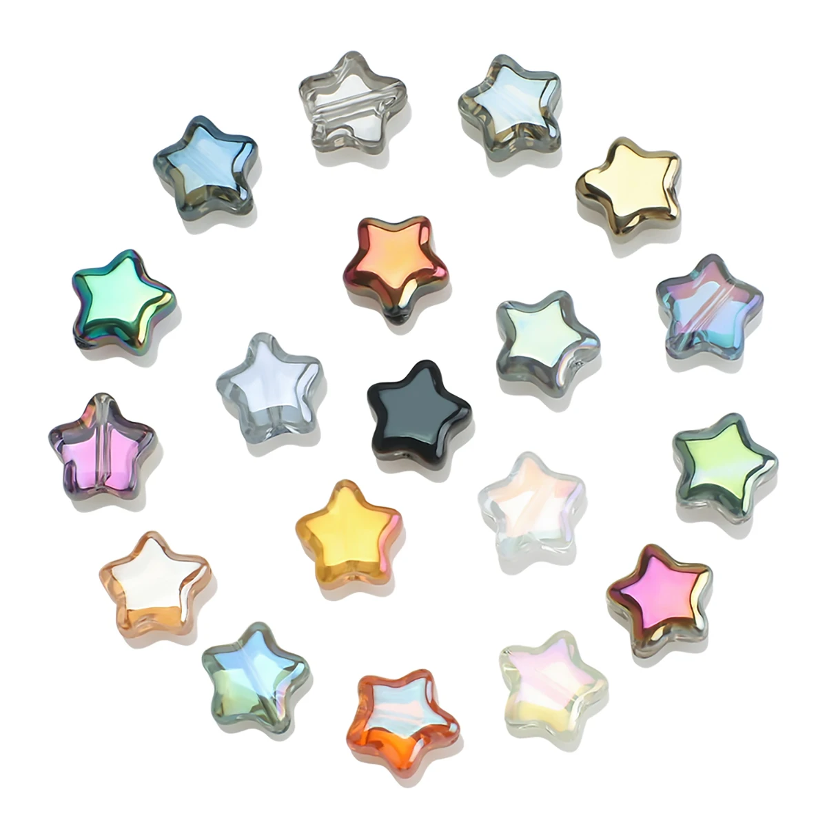 50 stks/partij Crystal Star Pendats 8mm Facet Glas Losse Kralen Handgemaakt Voor Sieraden DIY Maken Accessoires Groothandel In Bulk - afbeelding 2