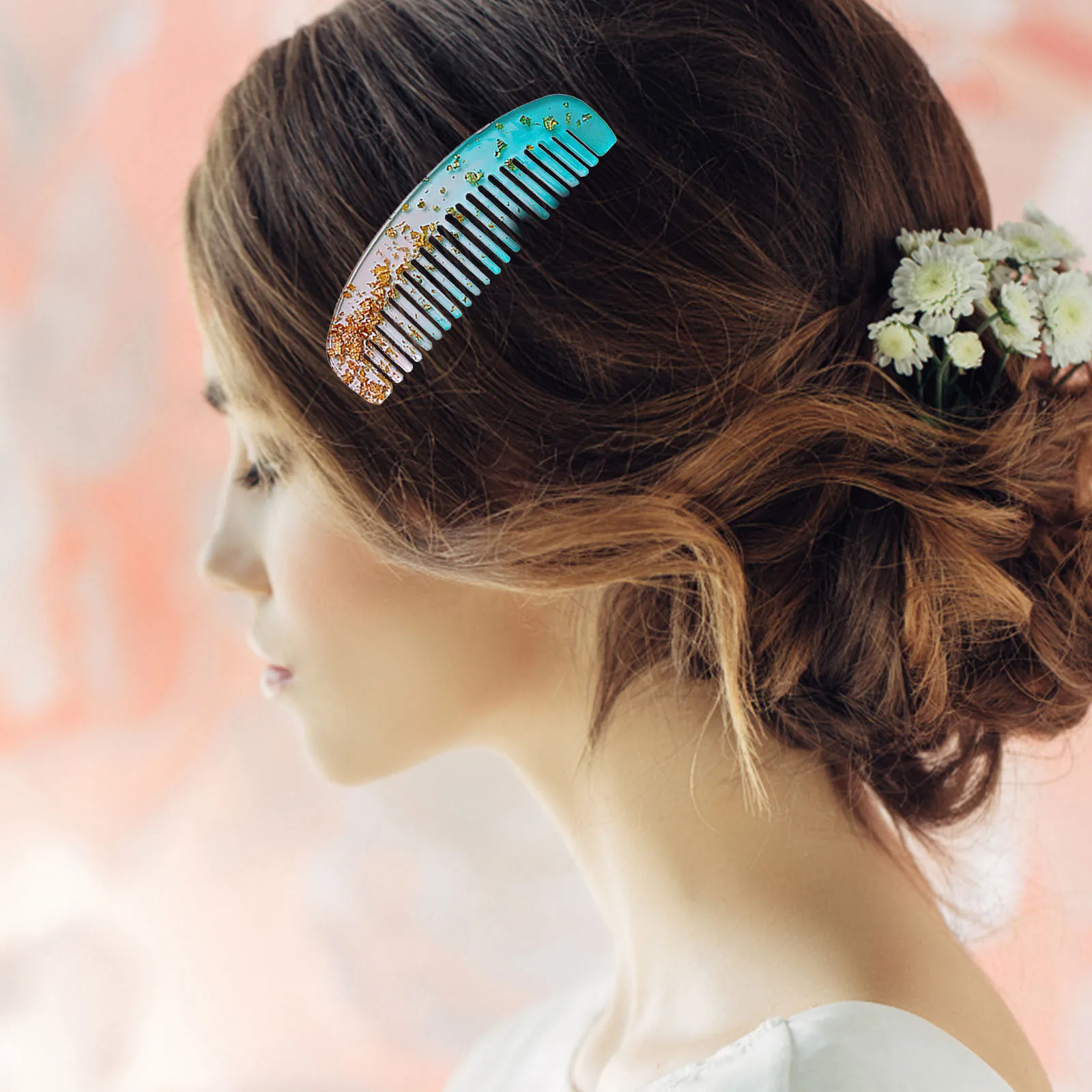 

4Pcs Crystal Epoxy Molds Silicone Comb Making Molds DIY Resistant Reusable Smooth Edges Home Use Silicone Mold