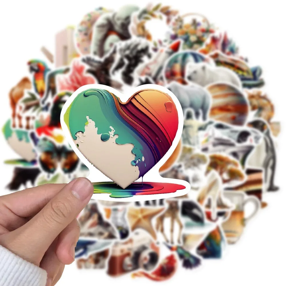 مجموعة مكونة من 50 قطعة بدون مكررة: ملصقات توضيحية أنيقة وبسيطة لتزيين أجهزة الكمبيوتر المحمولة وتسجيل الأمتعة ومتجر YourLife #2