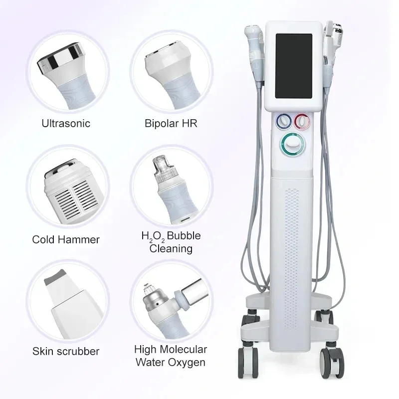 Professionele 6-in-1 waterzuurstof huidverzorging Diepe reiniging Dermabrasie gezichtsmachine Water Aqua Peeling