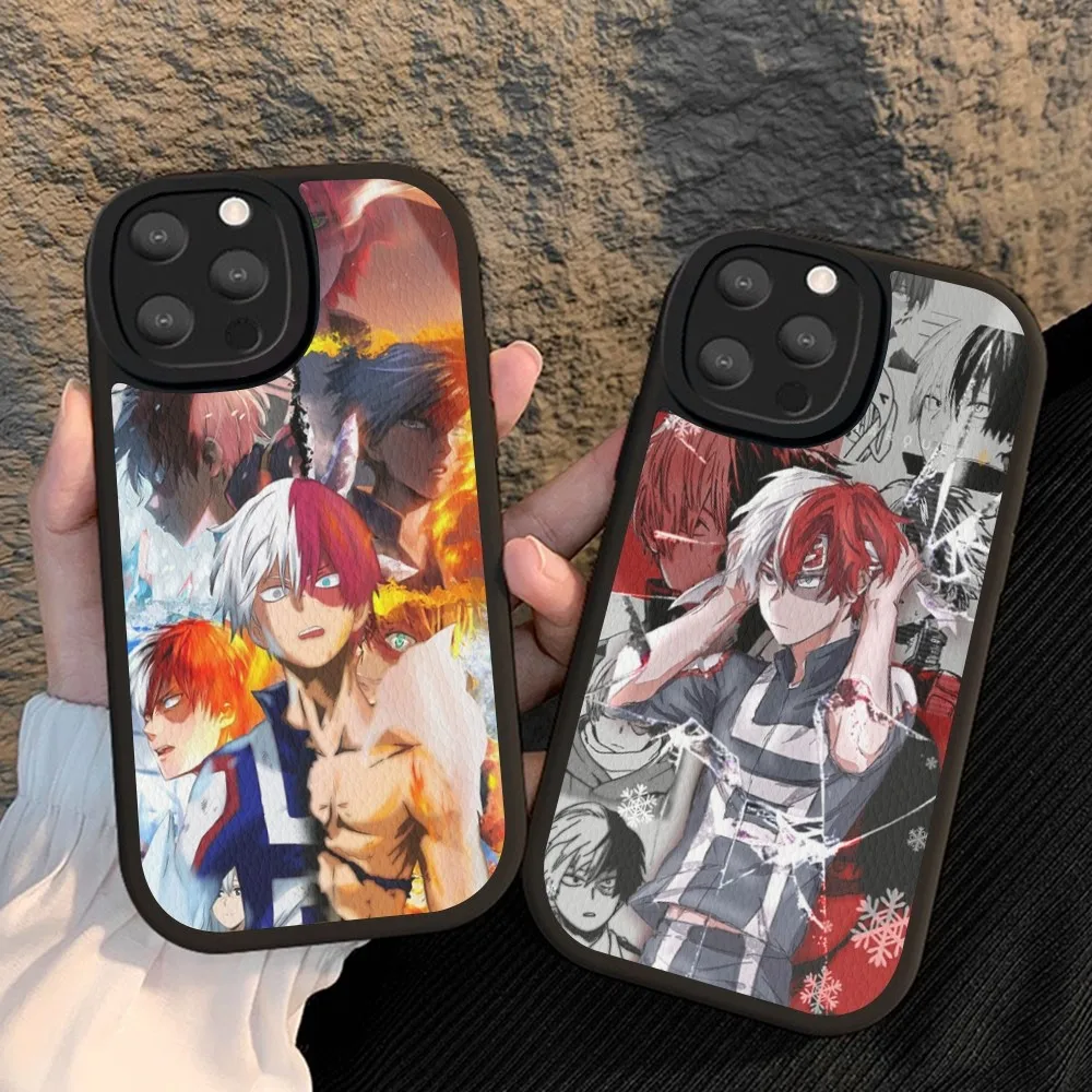 My Hero Academia Shoto Todoroki Phone Case Hard Leather For iPhone 16 15 14 13 12 Mini 11 14 Pro Max Xs X Xr 7 8 Plus Fundas