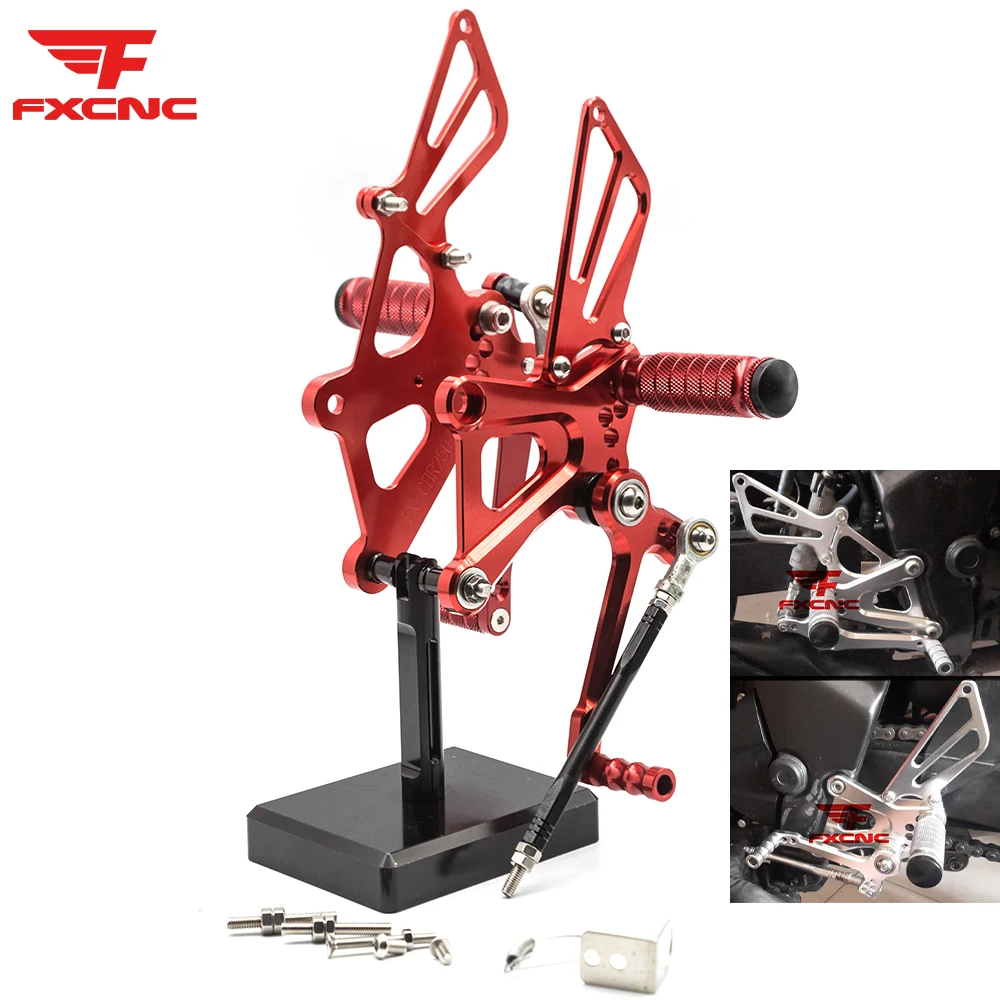 For Honda CBR250R CBR 250R 2010-2016 Motorcycle Rearset Footrest Footpeg  pedal CNC Aluminum Foot peg Rearset Rear Set