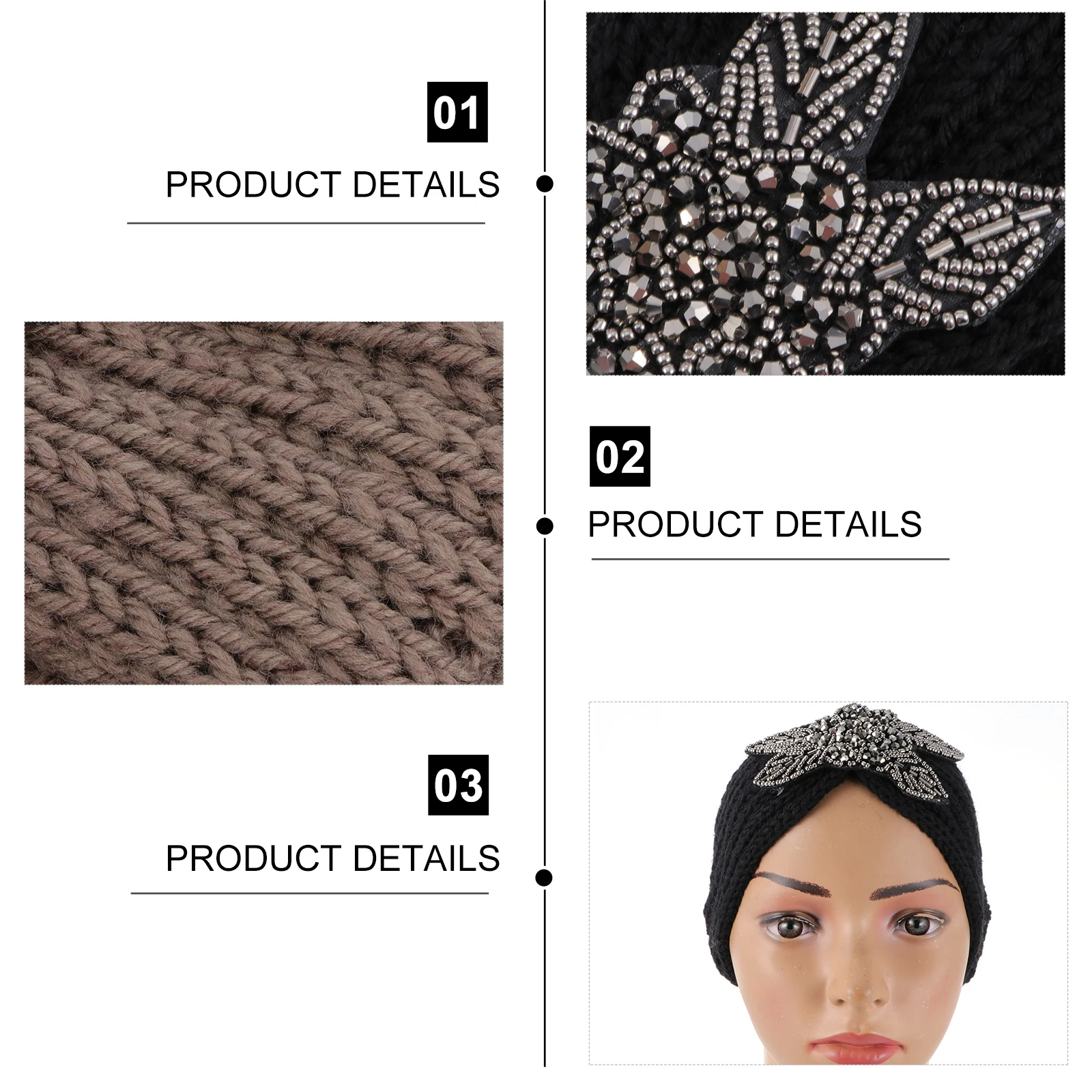 

4Pcs Knitted Hairbands Warm Elastic Headbands Face Washing Makeup Hair Band Women Outdoor Hair Accessories Knitted Headband