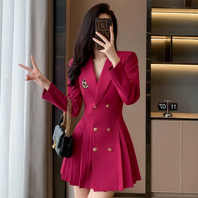 Blazer dress knee length best sale