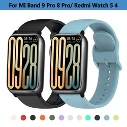 Silicone strap For Xiaomi Mi Band 9 Pro/8 Pro Sports Band Smart watch Replacement Wristband For Redmi Watch 5/watch 4 Bracelet