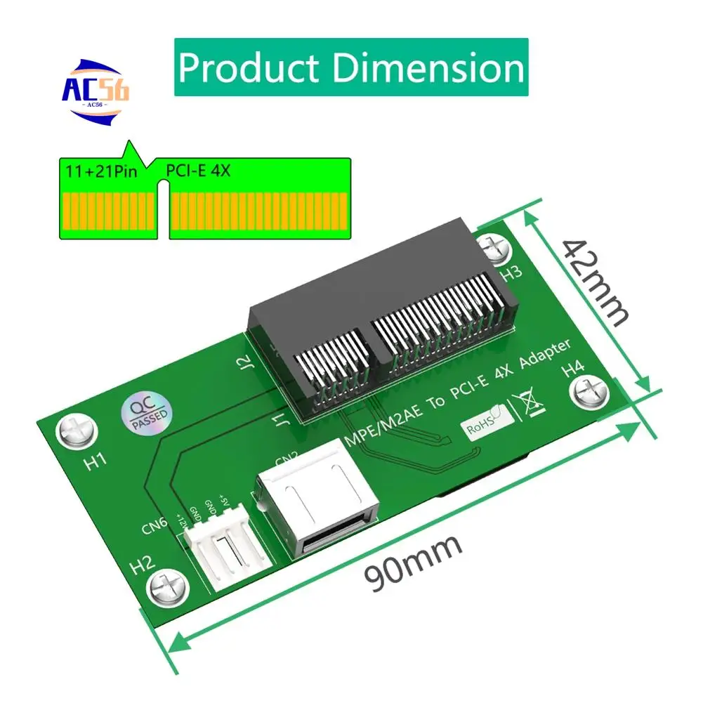 

AC56-Mini PCI-E к PCI-E X4 Удлинительный кабель Переходной кабель с высокоскоростным кабелем FPC с магнитной прокладкой