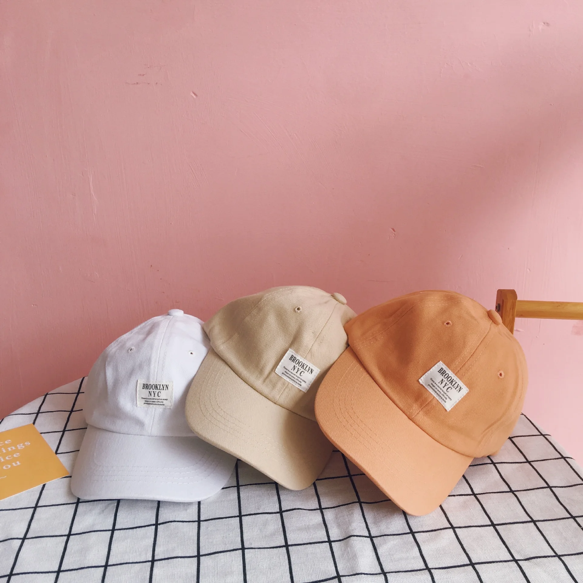 Korean Spring And Autumn Labeling Children's Duck Tongue Cap Thin Men's And Women's Baby Sun Shading And Sunscreen Cap