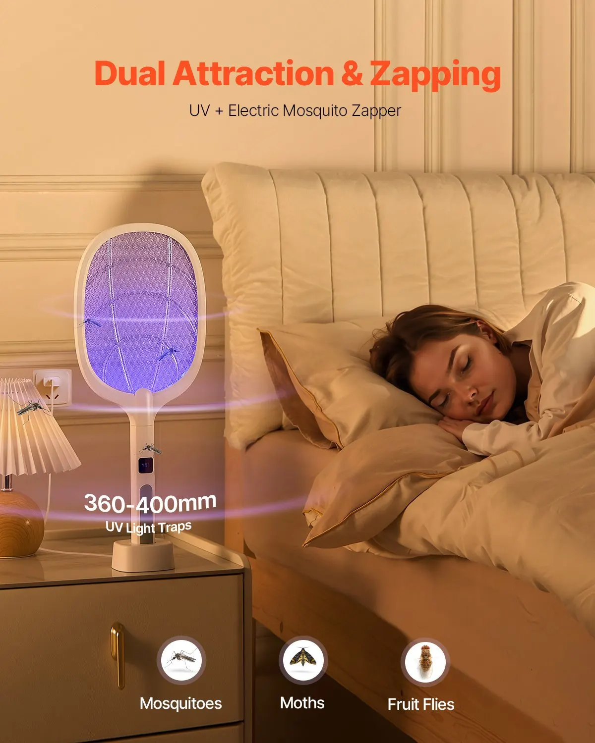 

Электрическая мухобойка-ракетка с 3-слойной сеткой и цифровым дисплеем, два режима работы, уничтожитель мух с аккумулятором 1500 мАч