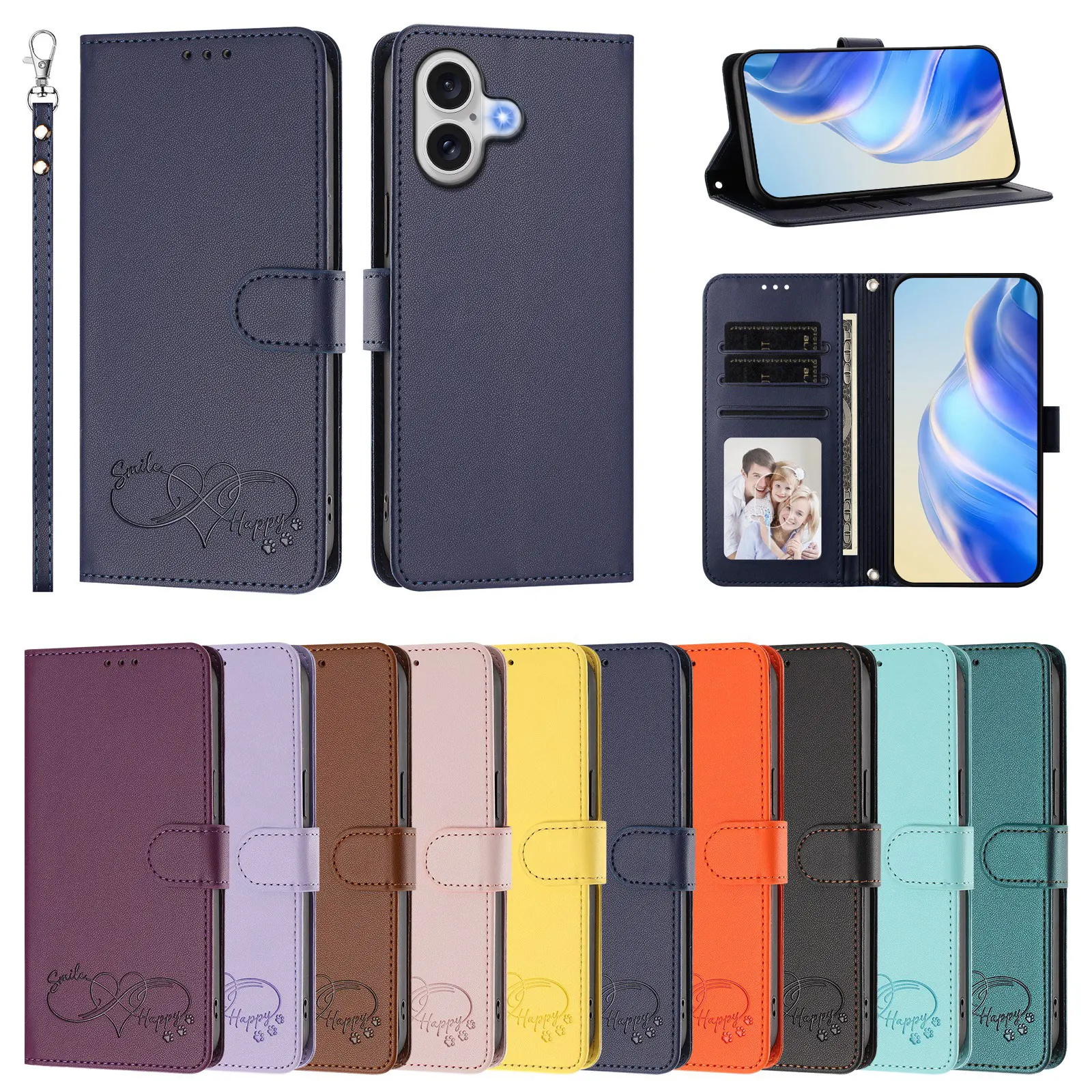 Flip Stand Phone Case For Samsung Galaxy S25 Ultra S26 Edge S23 Plus S24 FE Shockproof Holder Card Slots PU Leather Wallte Cover
