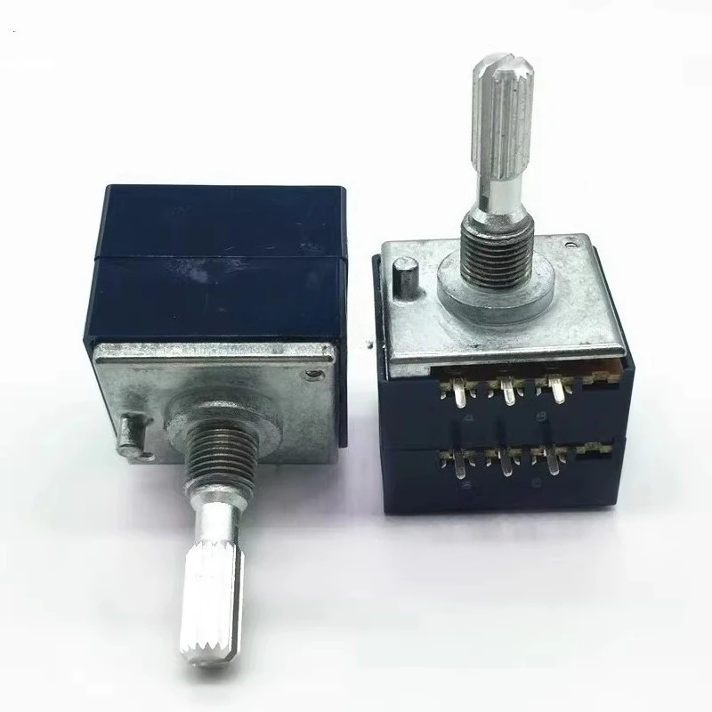 1Pcs RK27 potentiometer ，Audio volume regulator potentiometer，Rachis 25 mm in length，A10K A20K A50K A100K
