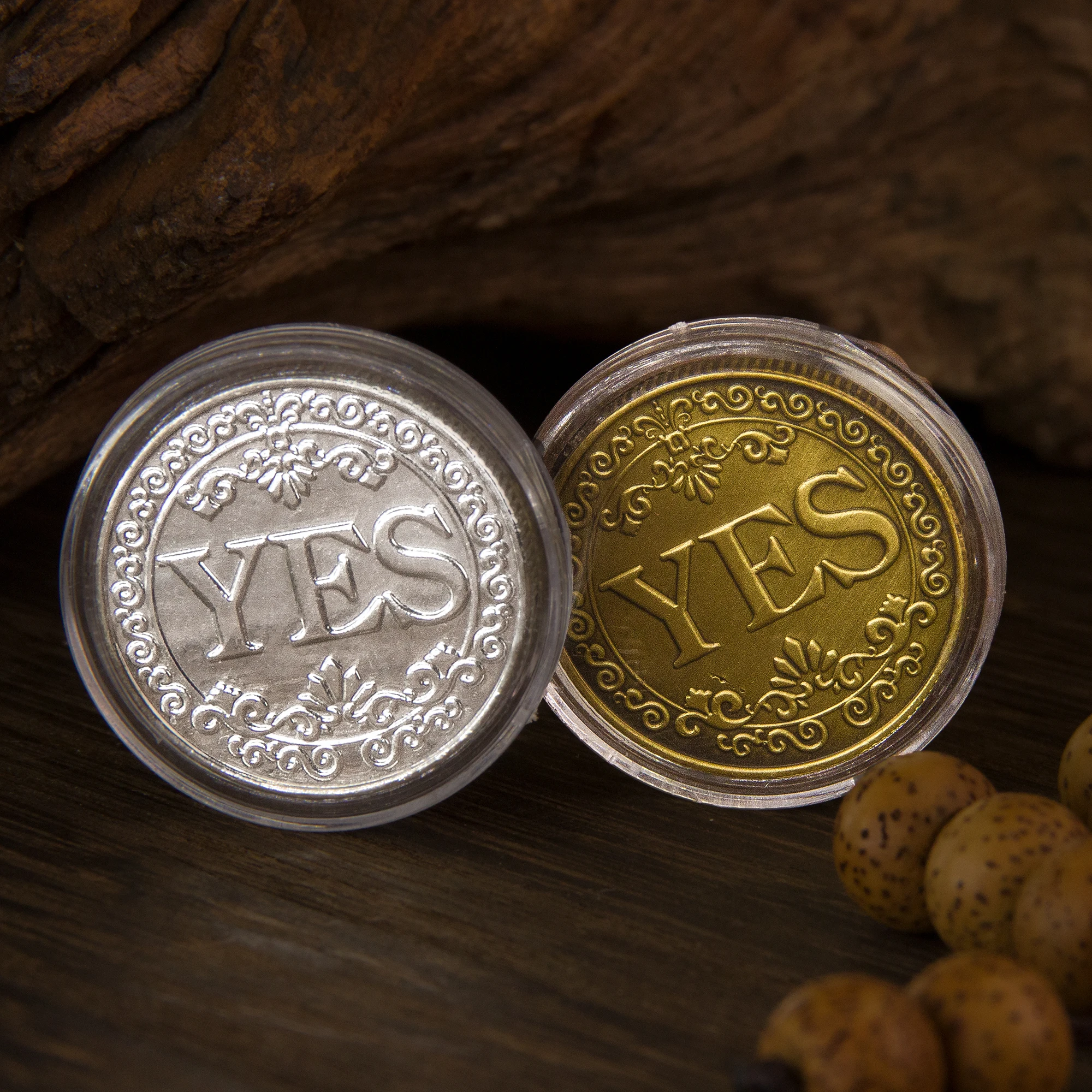 Two Sides YES Bronze Commemorative Coins, Souvenir Non Coin, Game Support, Challenge Coins, Collection, Decoration Crafts