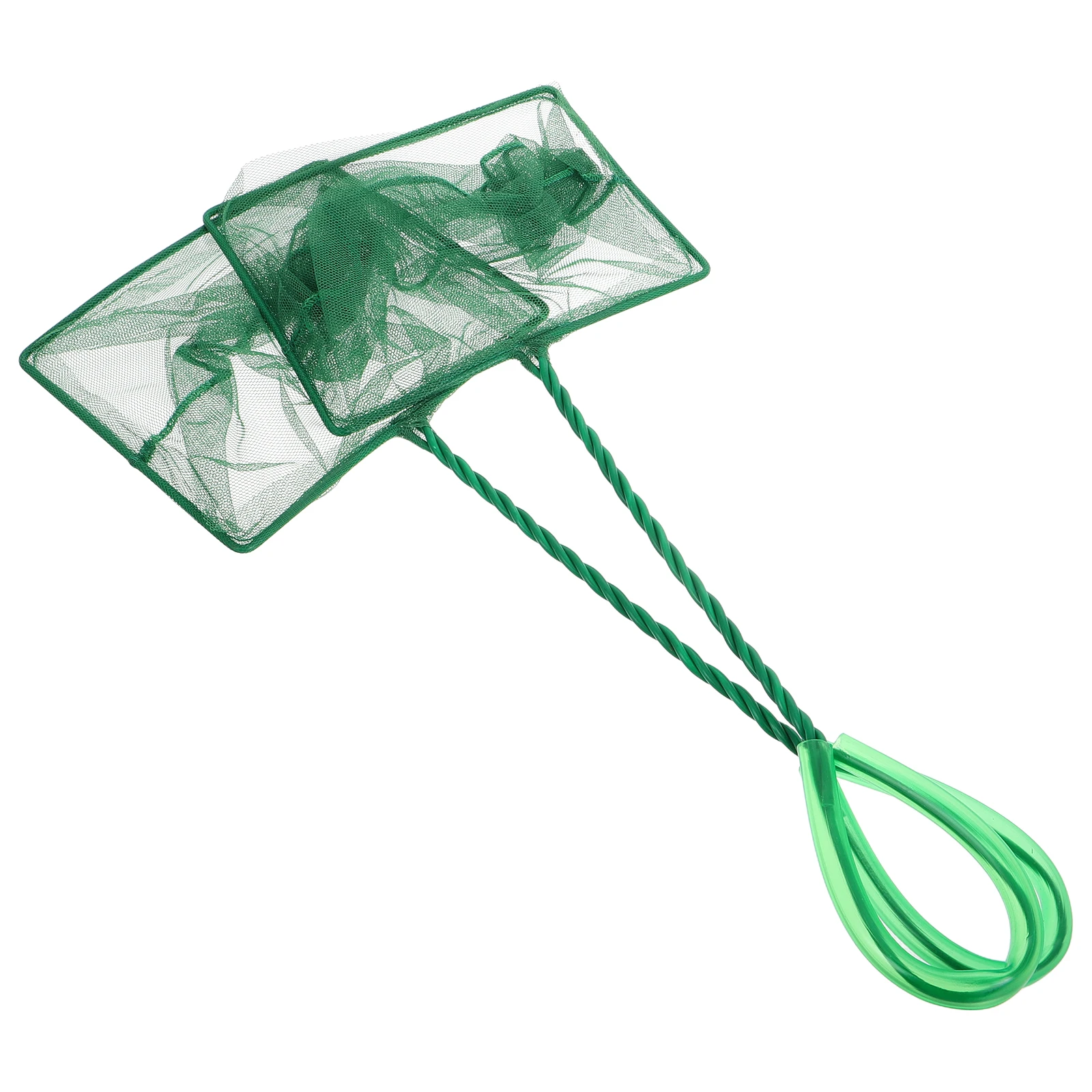 

2Pcs Net Aquarium Tank namental Handheld Pond Cleaner Fine Mesh Skimmer Tool Nylon Stainless Steel Heavy