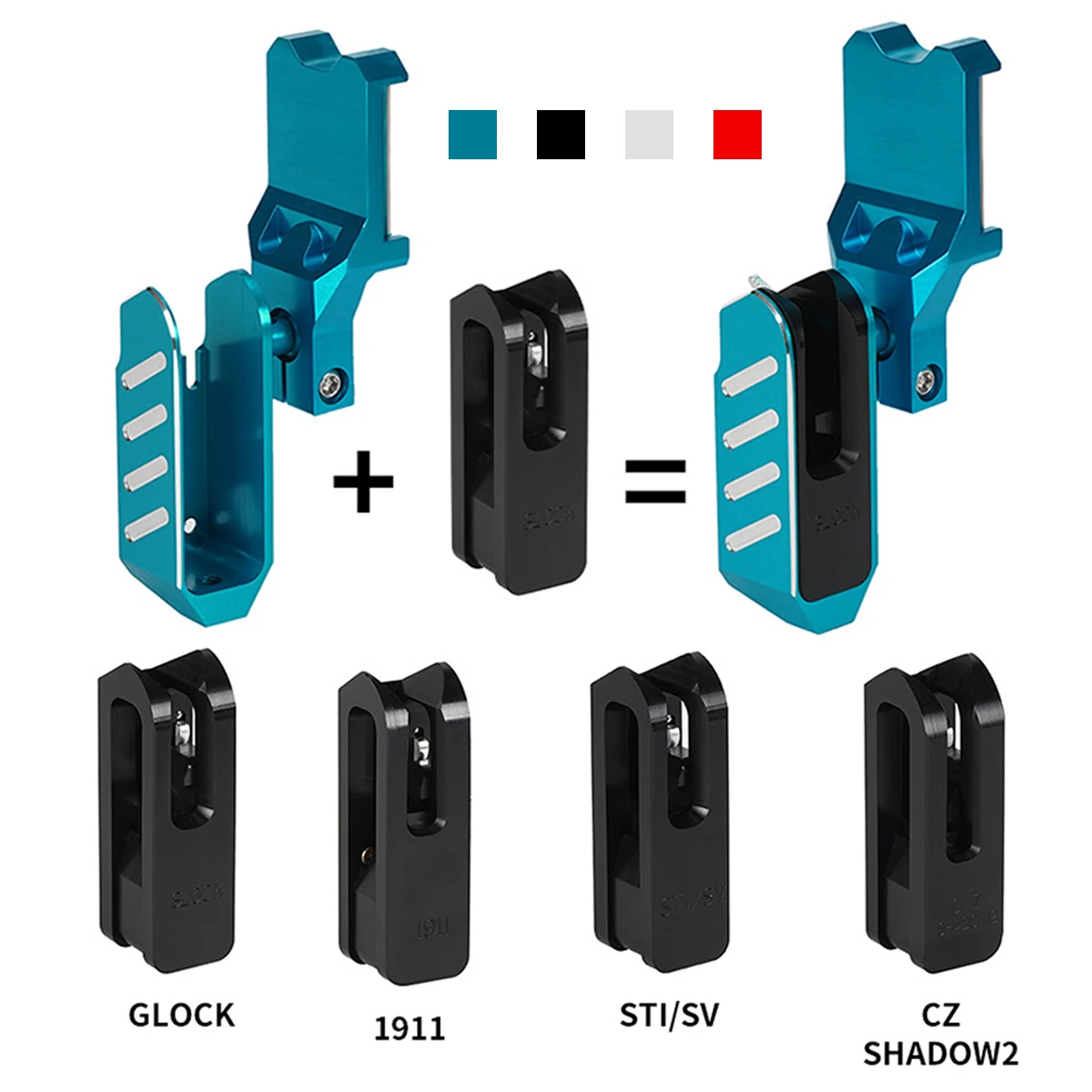 

lPSC CNC Aluminum Tactical Quick-draw Holster with lnsert Block for Glock/CZ/SVSTl/1911 Stainless Steel Hunting Shooting Gear