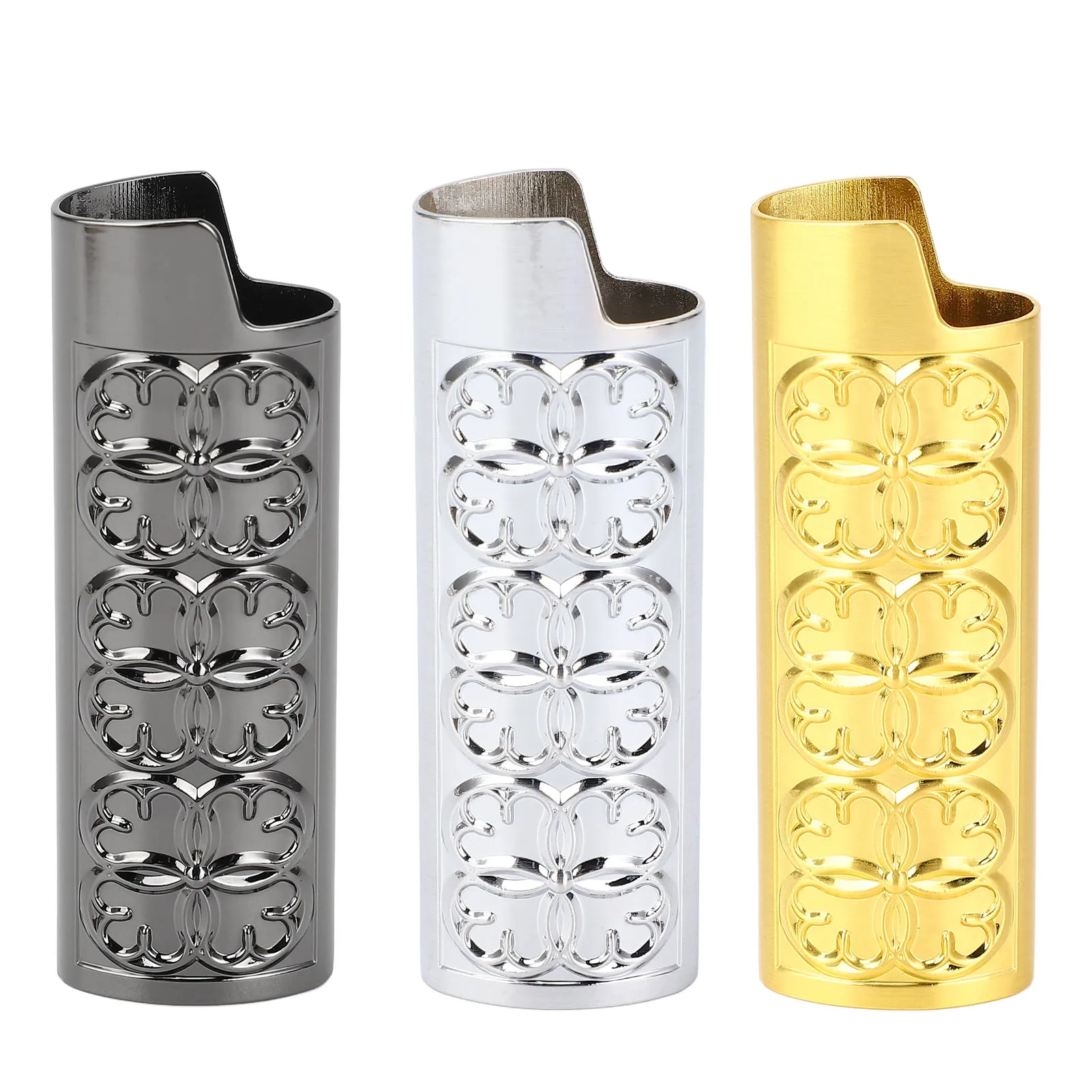 Metal Lighter Case Sleeve Aluminum Alloy Multifunctional Sturdy Anti Loss Design Convenient Lighter Case Sleeve Cover for Home