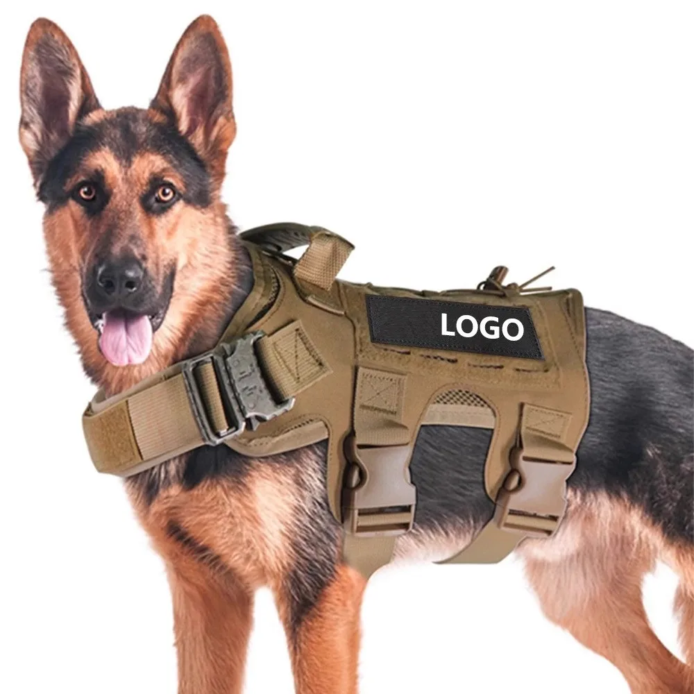 1000D Tactical Dog Vest Outdoor Hunting Protective Shoulder Adjustable Vest  Quick Release Combat Equipment Puppy Pet Training