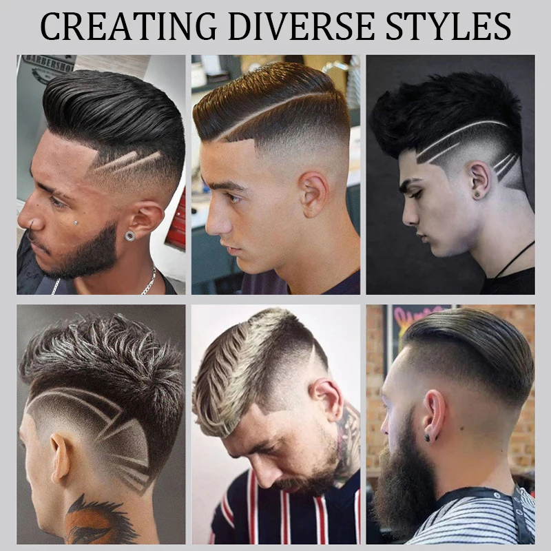 Kemei-cortadora de pelo profesional inalámbrica para hombre, máquina eléctrica ajustable con pantalla Digital LED, recargable, para Barba