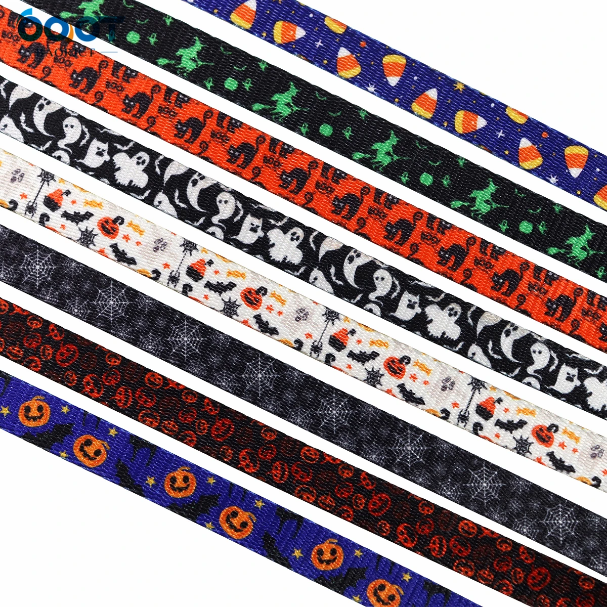 Double-Sided Halloween Series Thicken Ribbon 3/8Inch 23824-1,10Yards DIY Dog Collar Leash Mobile Phone Chain Kettle Webbing