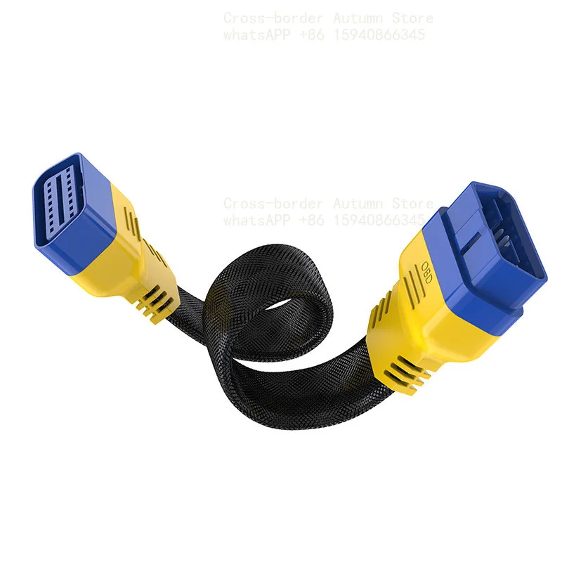 Extension cable Automobile detector Universal diagnostic interface Male to female adapter cable 16 pins 16 cores Extended