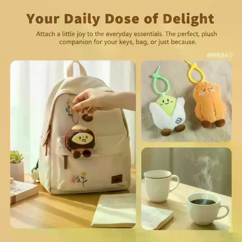 

Chestnut Peanut Pistachio Sunflower Seed Stuffed Doll Plush Keyring Pendant for Children Backpack Gift Decor