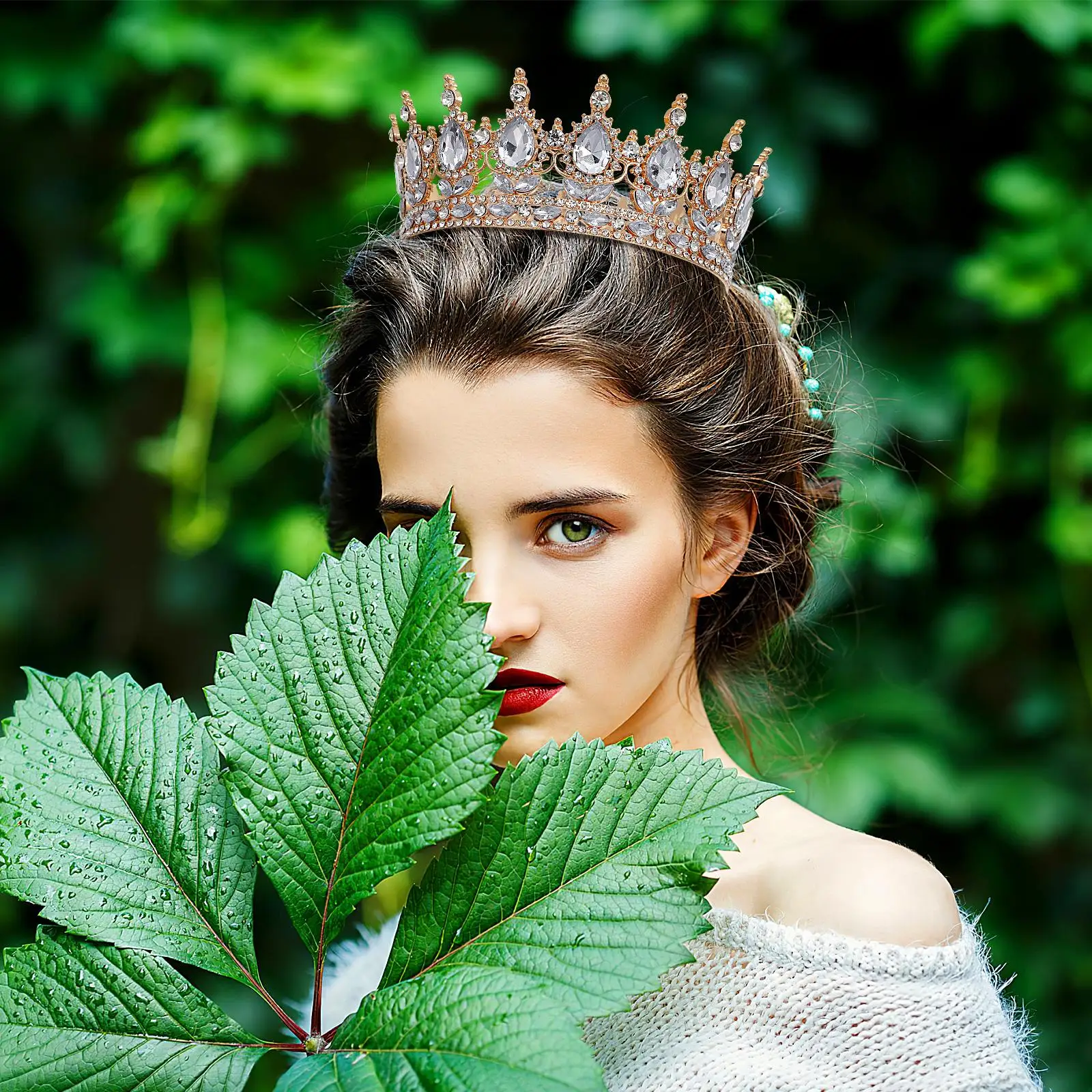 Style européen Vintage couronne en cristal bijoux strass princesse couronne diadèmes en cristal couronne de mariée déco de cheveux accessoire de cheveux de mariage