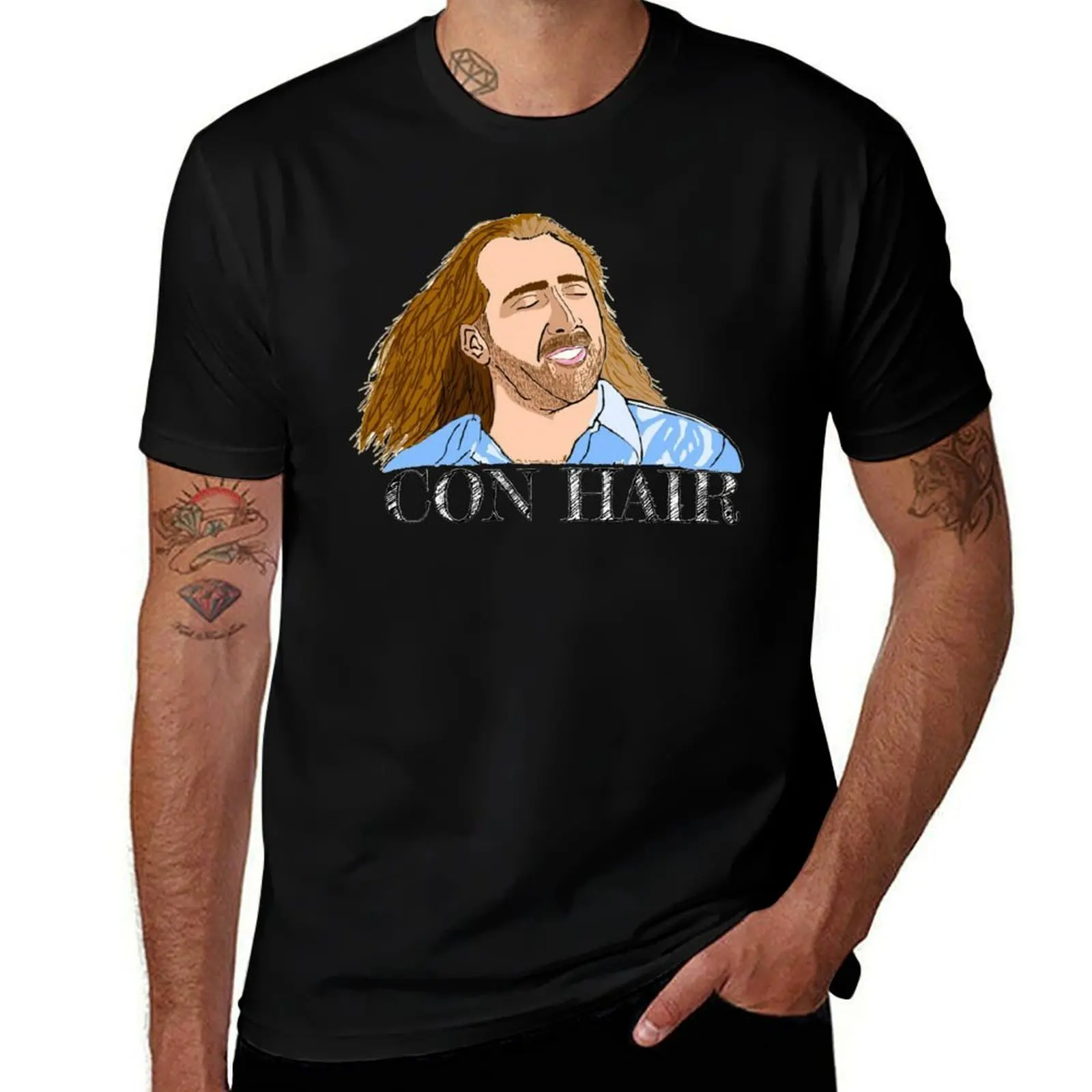 

hair T-Shirt pack shirt Con t Nicolas t shirt man cage funny for t shirts cotton man