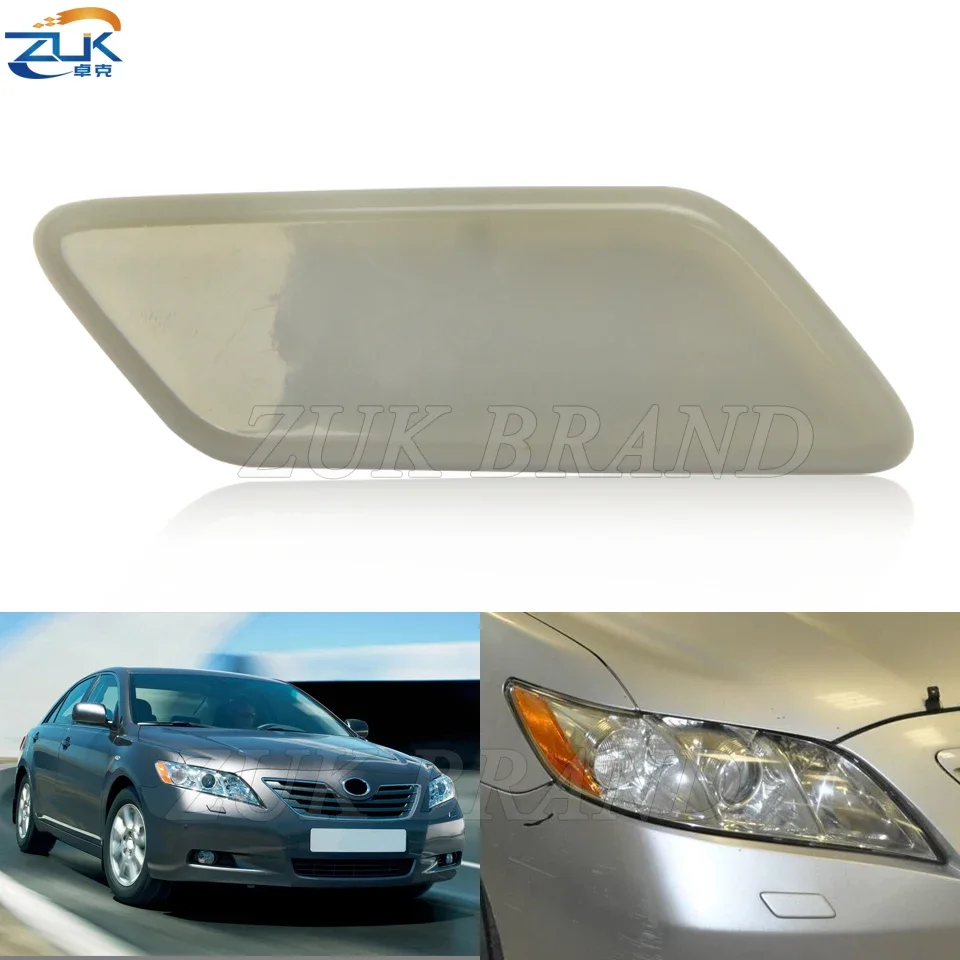 ZUK Car Front Bumper Headlight Washer Nozzle Cover Headlamp Water Spray Jet Cap For Toyota CAMRY XV40 2006 2007 2008 Euro Model