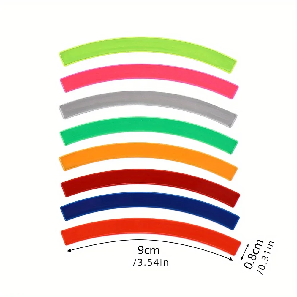 10Pcs/pack Reflective Tire Sticker Safety Sticker Color Balance Bike Reflective Sticker Wheel Decal Bike Accessories