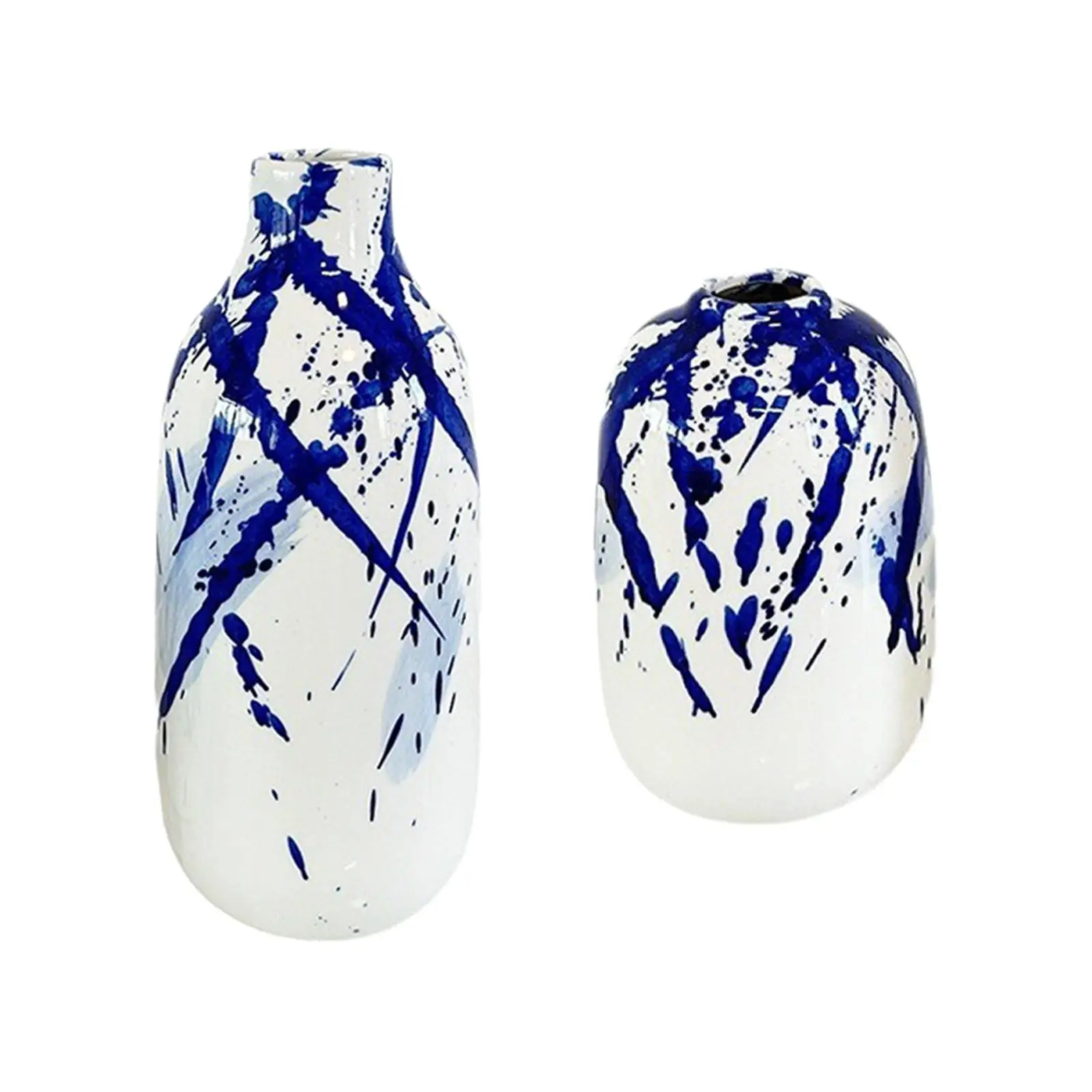 Ceramic Flower Vase Flower Arrangement Tabletop Ornament Table Centerpiece for Dining Table TV Cabinet Entrance Bedroom Party
