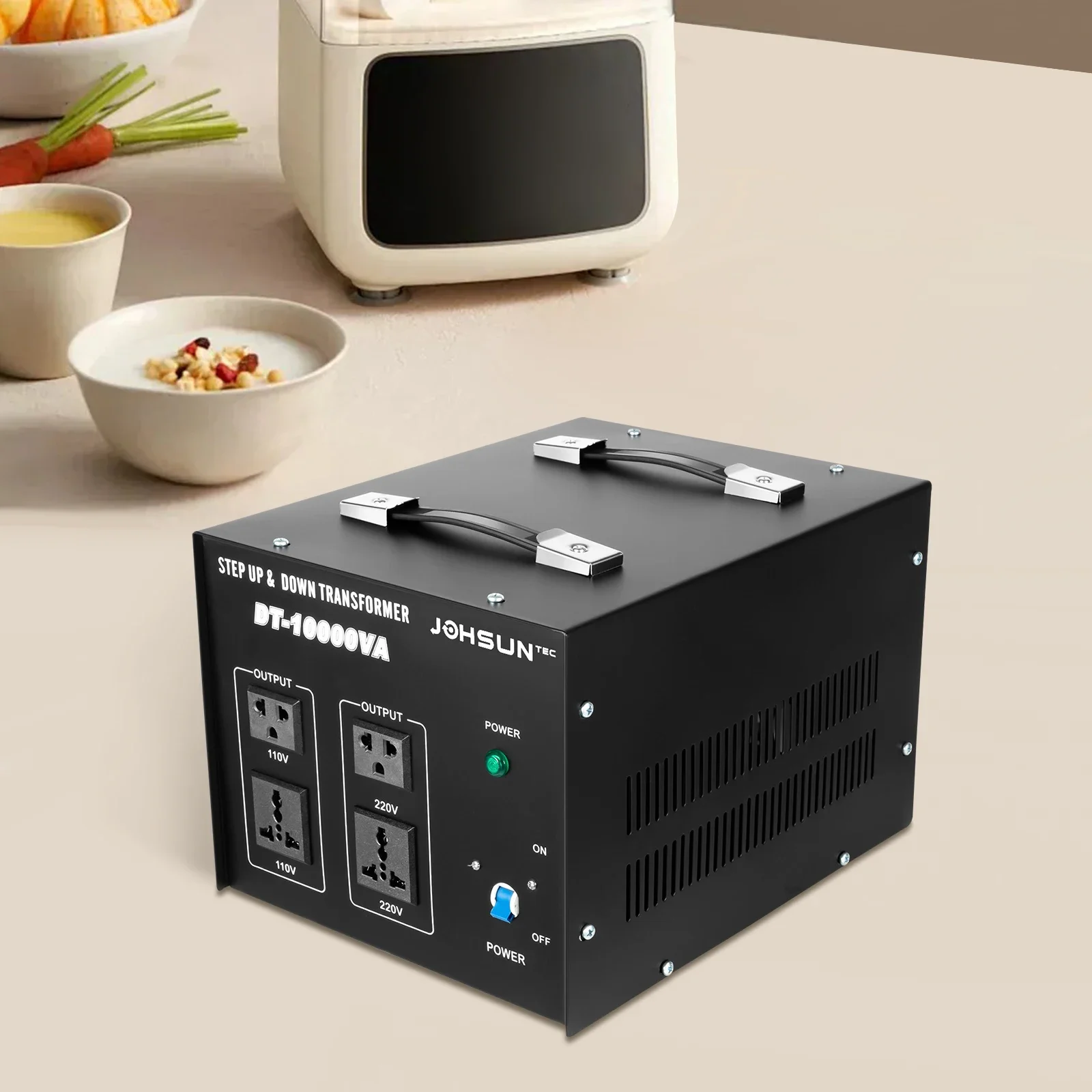 Voltage Converter Transformer, DT-10000 Power Converter 10000W, EU US Compatible Step Up Down Transformer, Heavy Duty Iron Const