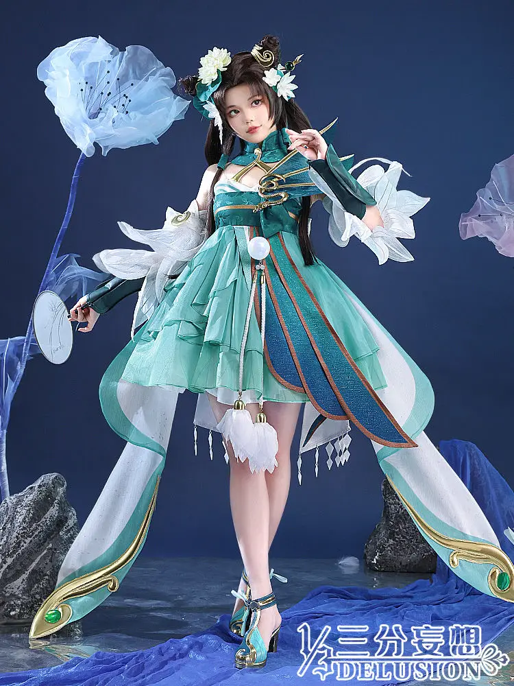 

Triumphal King of Glory Cos Costume Xiaoqiao Qingshe Optimized Version Cosplay Game Anime Costume Female