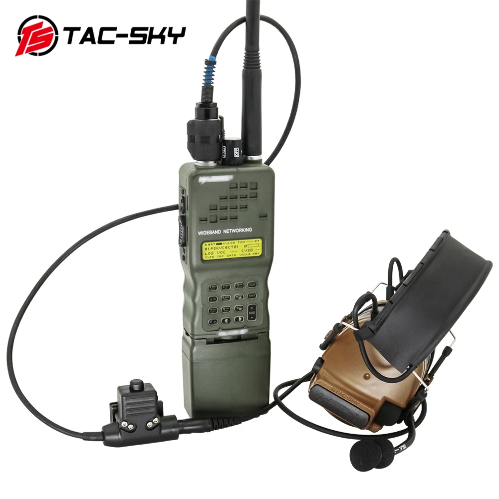 AN/PRC 148 152 Walkie Talkie Dummy Model PTT Adapter 6 Pin Black Head U94 PTT Compatible TAC-SKY /Z-TAC /Z-tactical Headset