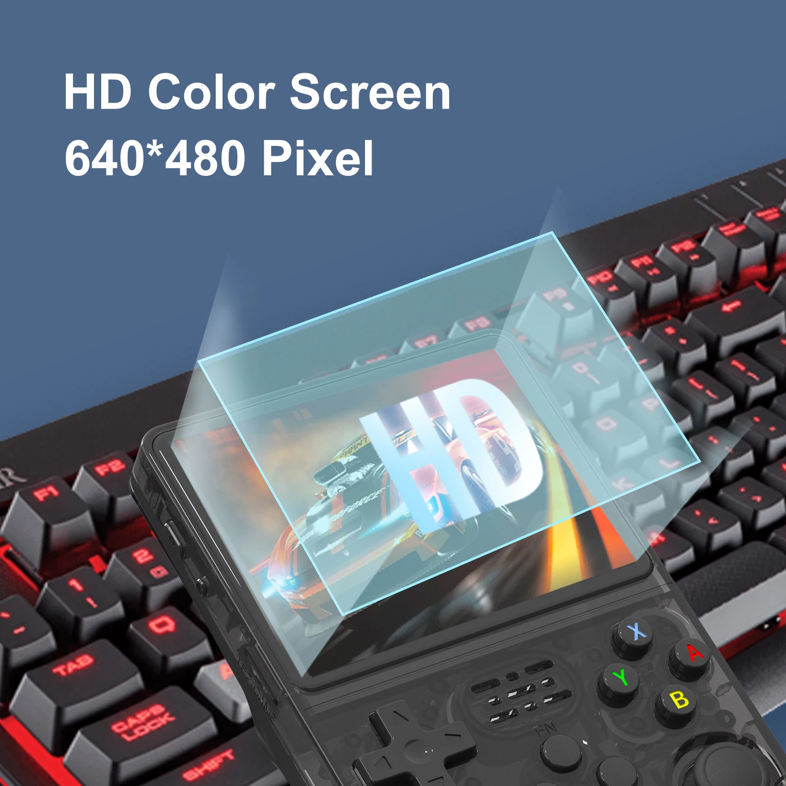 وحدة تحكم ألعاب محمولة باليد 3.5 بوصة IPS 640x480 شاشة مدمجة في ذاكرة 64 جيجابايت ألعاب كلاسيكية وألعاب ألعاب محاكاة