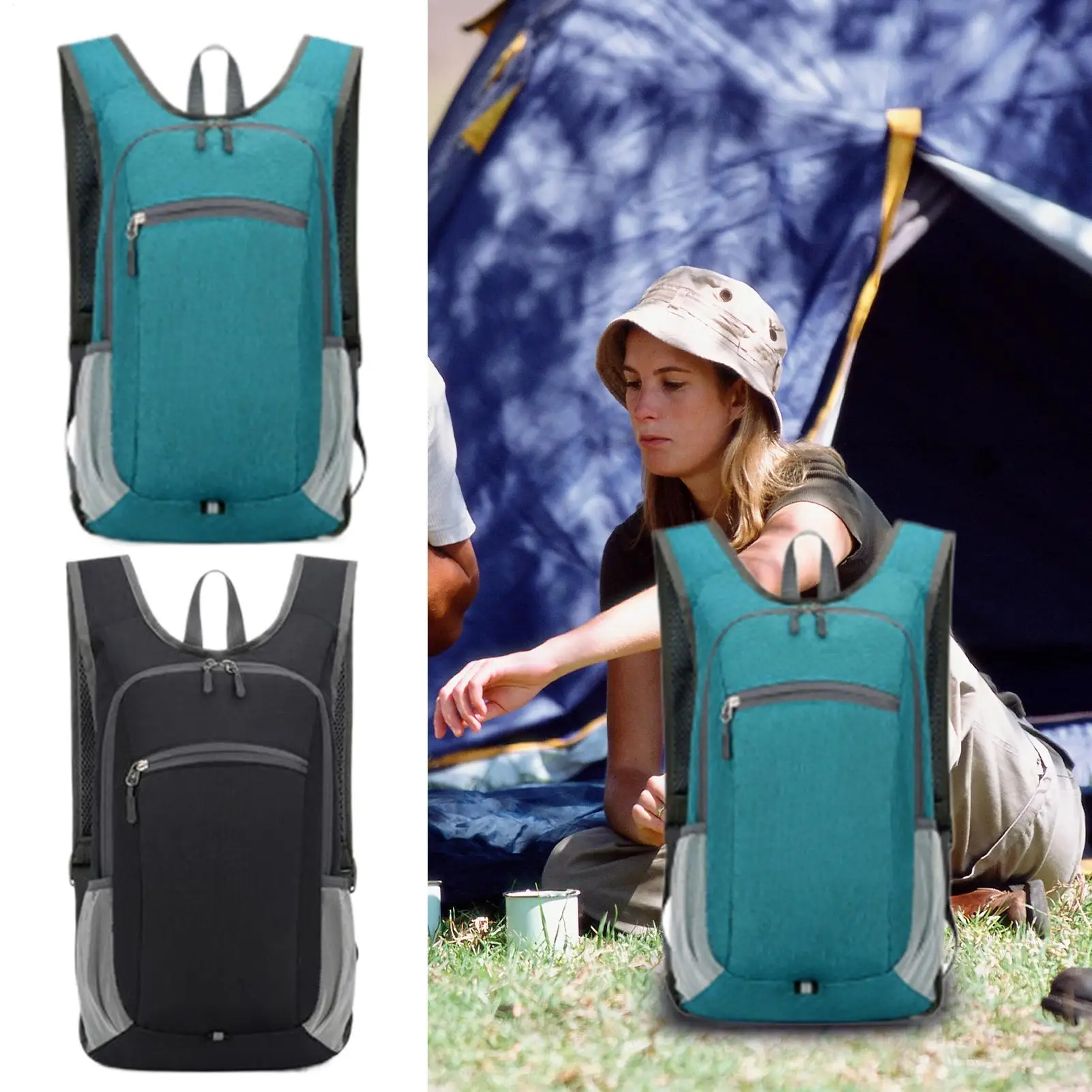 

Складной рюкзак, складной рюкзак для путешествий, органайзер с регулируемыми ремнями, эргономичная уличная сумка для мужчин и женщин, спорт