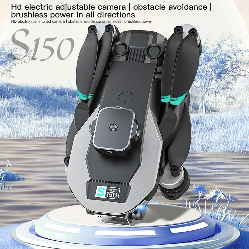NUEVO S150 Drone Profesional 8K HD Cámara Dual Flujo Óptico 360 ° Regalo plegable de los juguetes del cuadricóptero del motor sin cepillo de la evitación de obstáculos