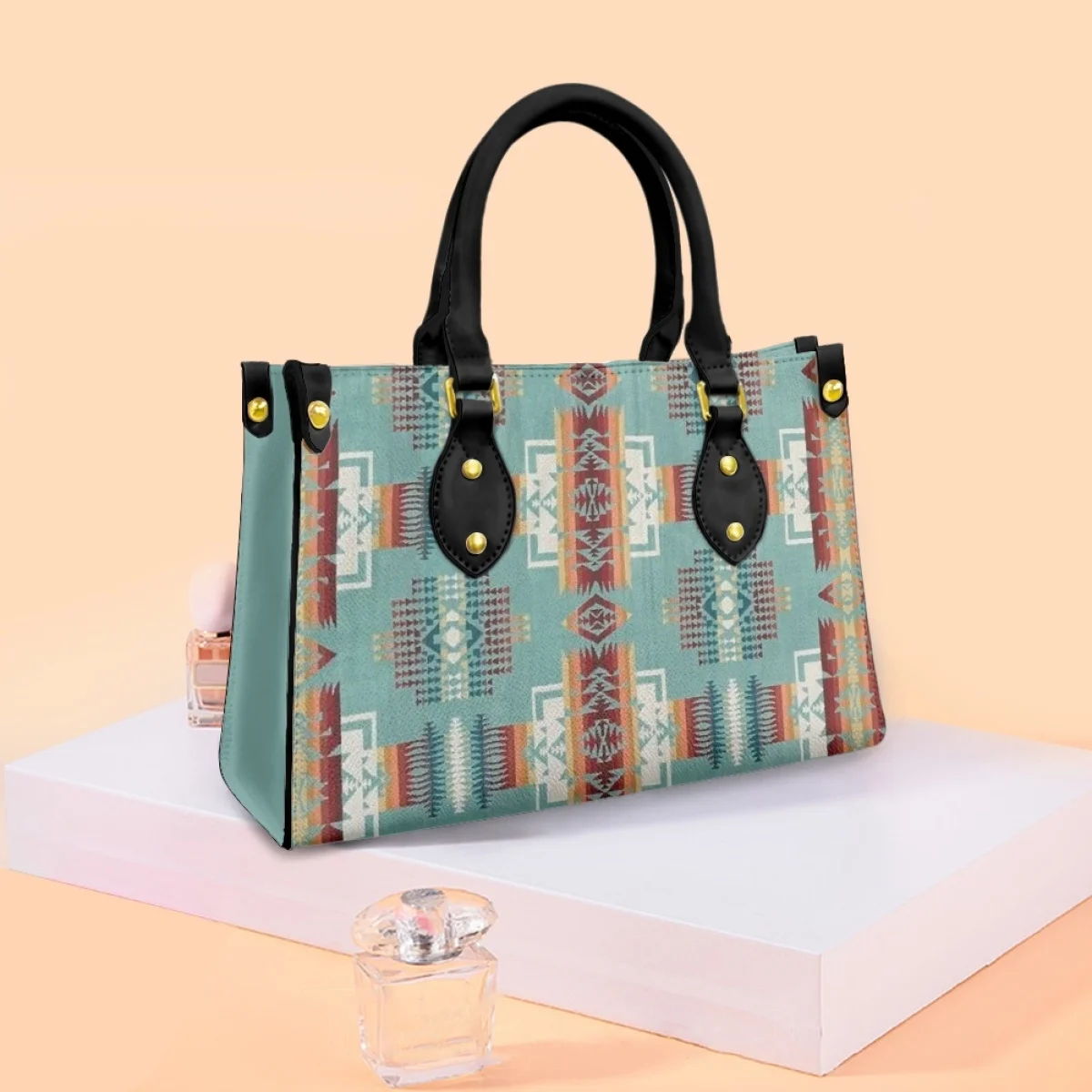 FORUDESIGNS Fashion New Retro Ladies' Party Handbag Aztec Southwest Turquoise Evening Bags Female Make-Up Popular Hand Bag