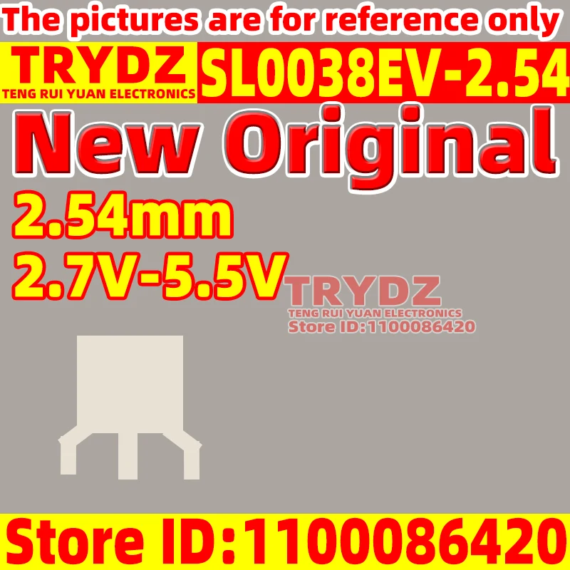 50-10pcs Original New SL0038EV-2.54 SL0038EV-1.27 2.7V-5.5V 2.54mm 1.27mm patch black 38KHz infrared receiver head