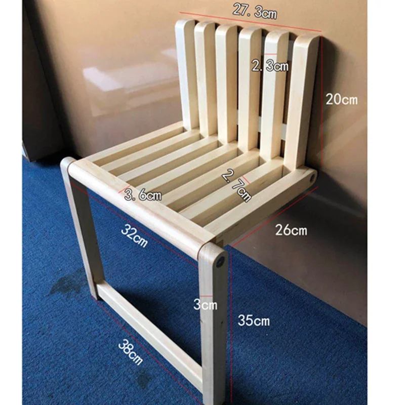 Folding Footstool Wall-Mounted Wall Folding Porch Chair Door Shoe Cabinet Hidden La sedia del bagno Bathroom furniture