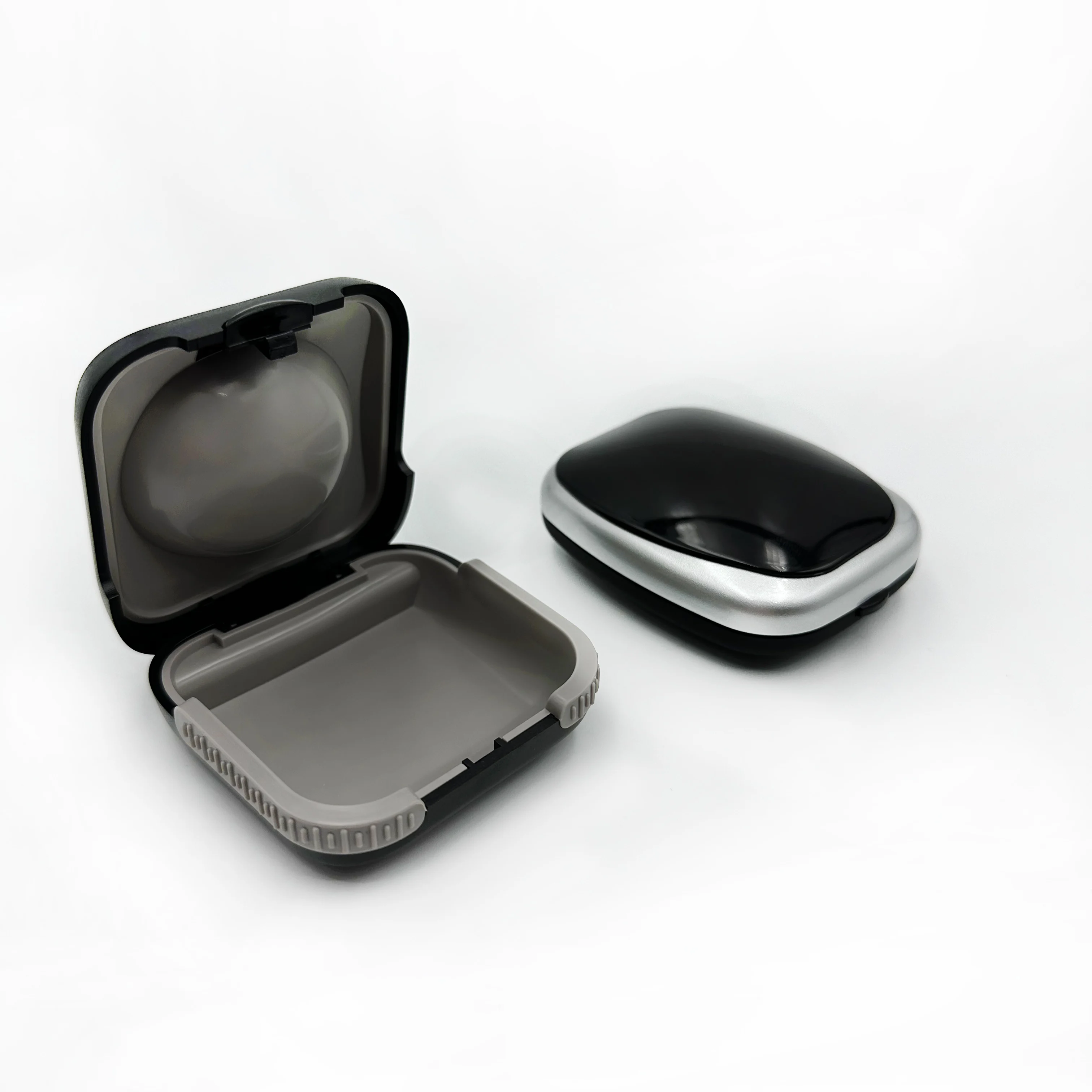 

Hot Sale Hearing Aids Convenient Storage Box Black ABS Material HappyHearing For BTE/CIC/FP Kits Hearing Aids Carrying Case