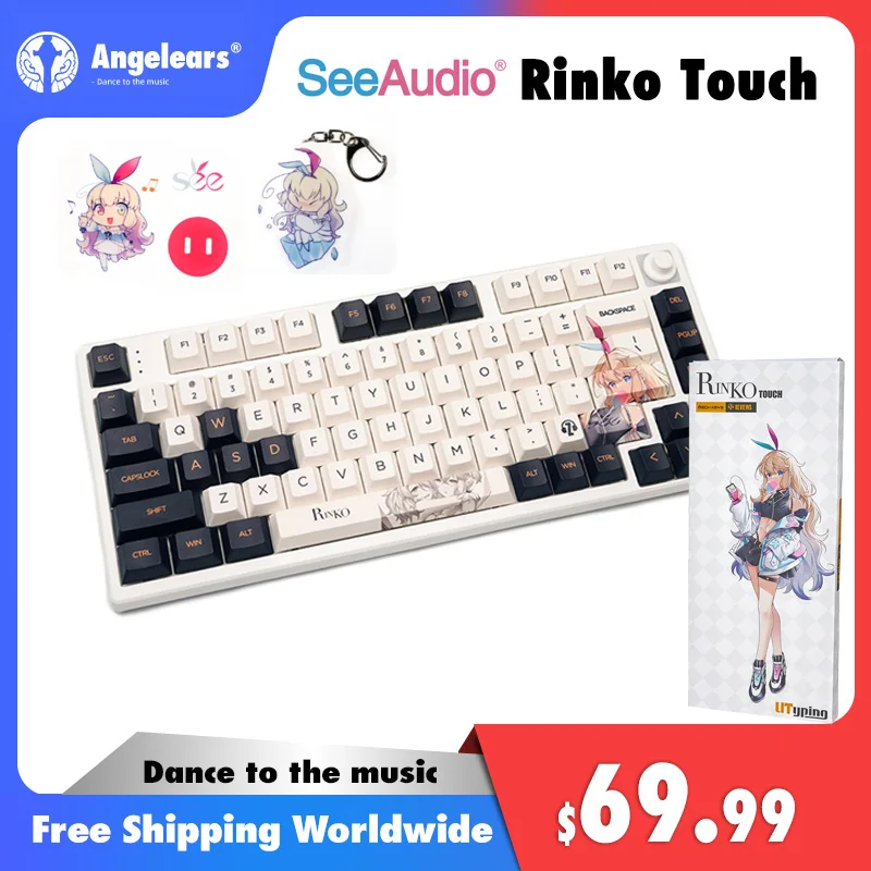 SeeAudio x Z Review Rinko Touch Cherry Profile Keycaps Set(Total 156Keys) High-Quality Dye-Sublimed PBT Material Build