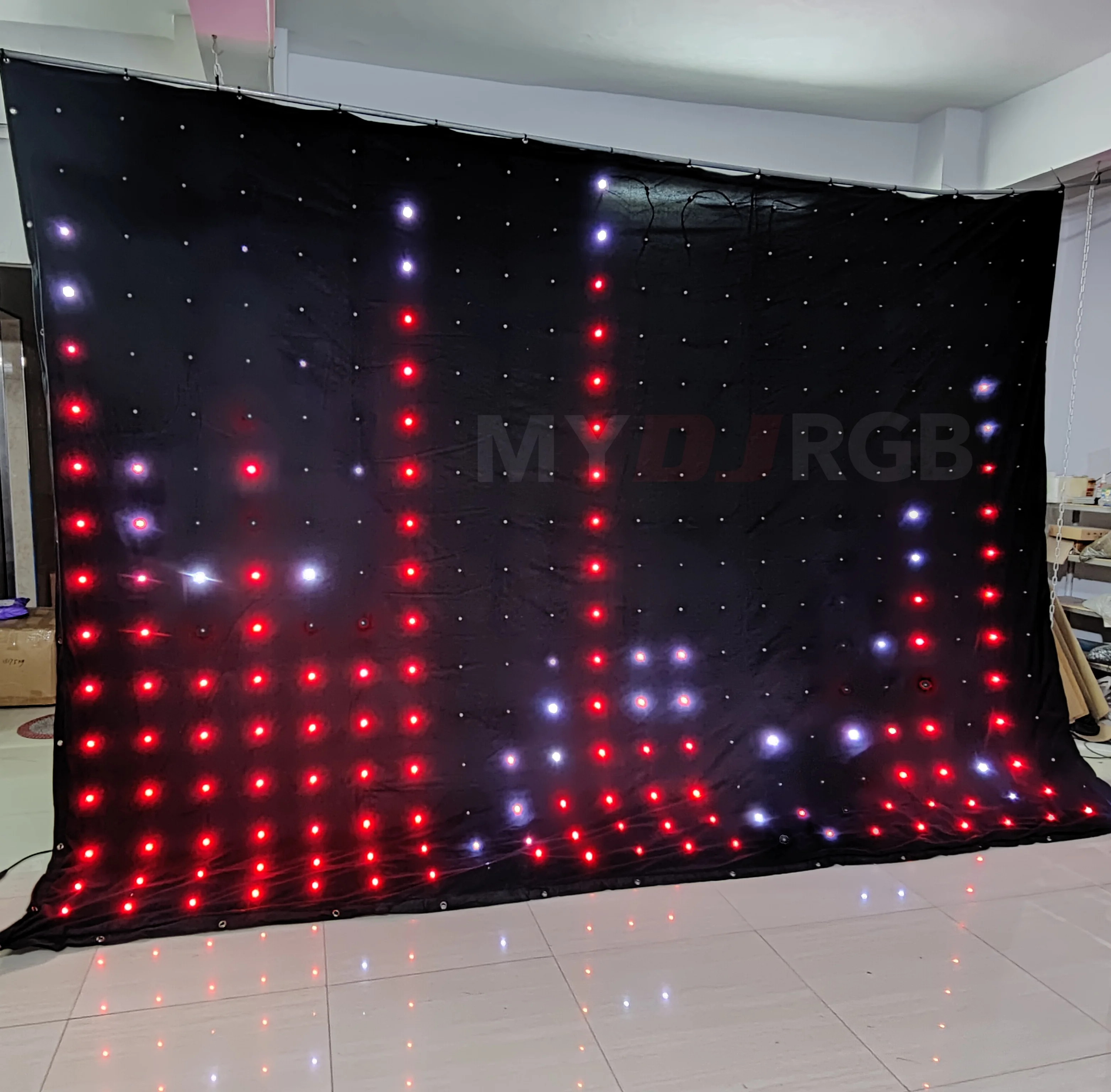 P18 3M X 4M Đèn LED Video Vải DJ Nhìn Xuyên Màn, DMX LED Nhìn Xuyên Màn, linh Hoạt Màn Hình Hiển Thị Đèn LED Video Màn, LED DJ Sân Khấu Phông Nền